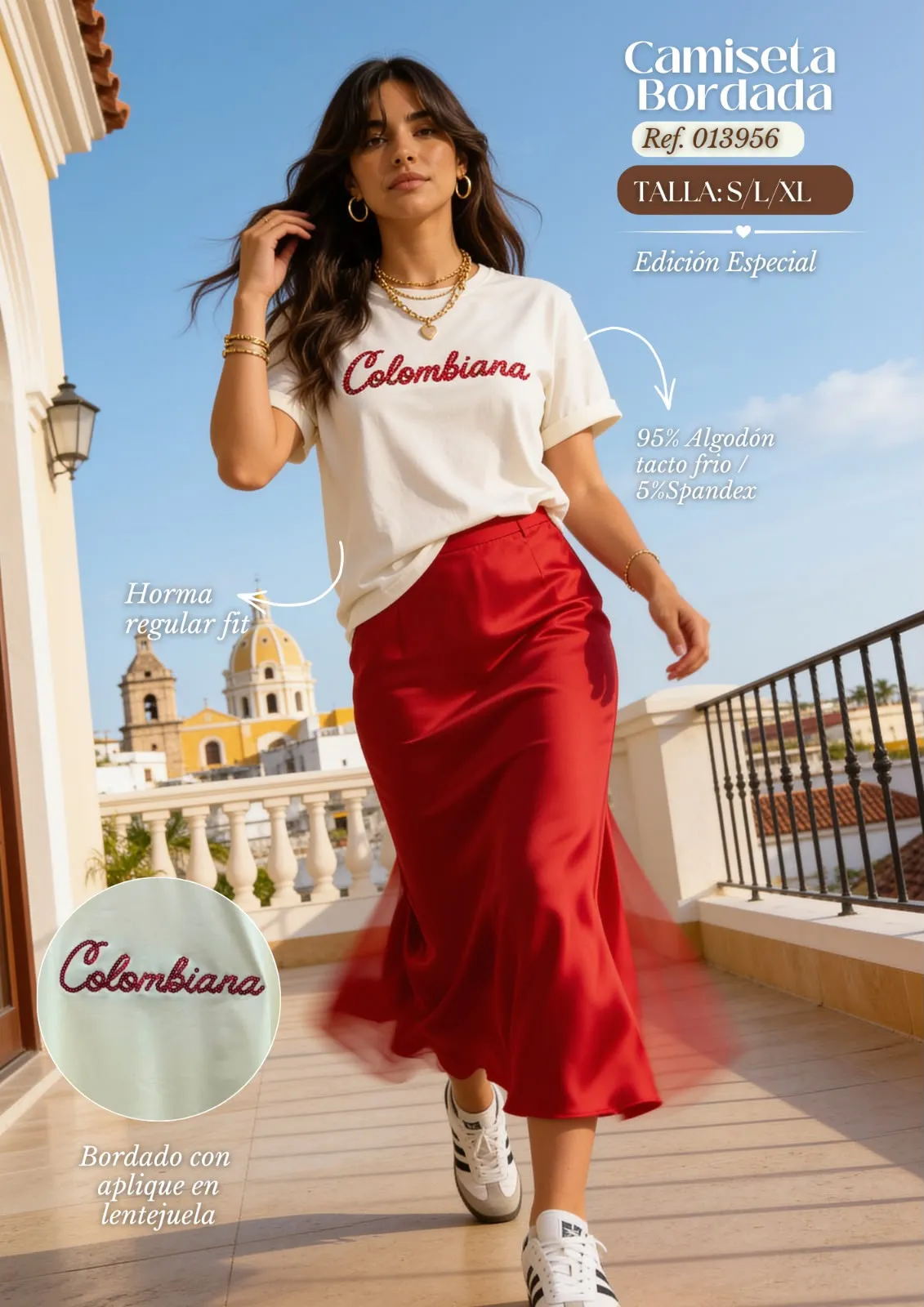 Camiseta lentejuela Colombia 🇨🇴